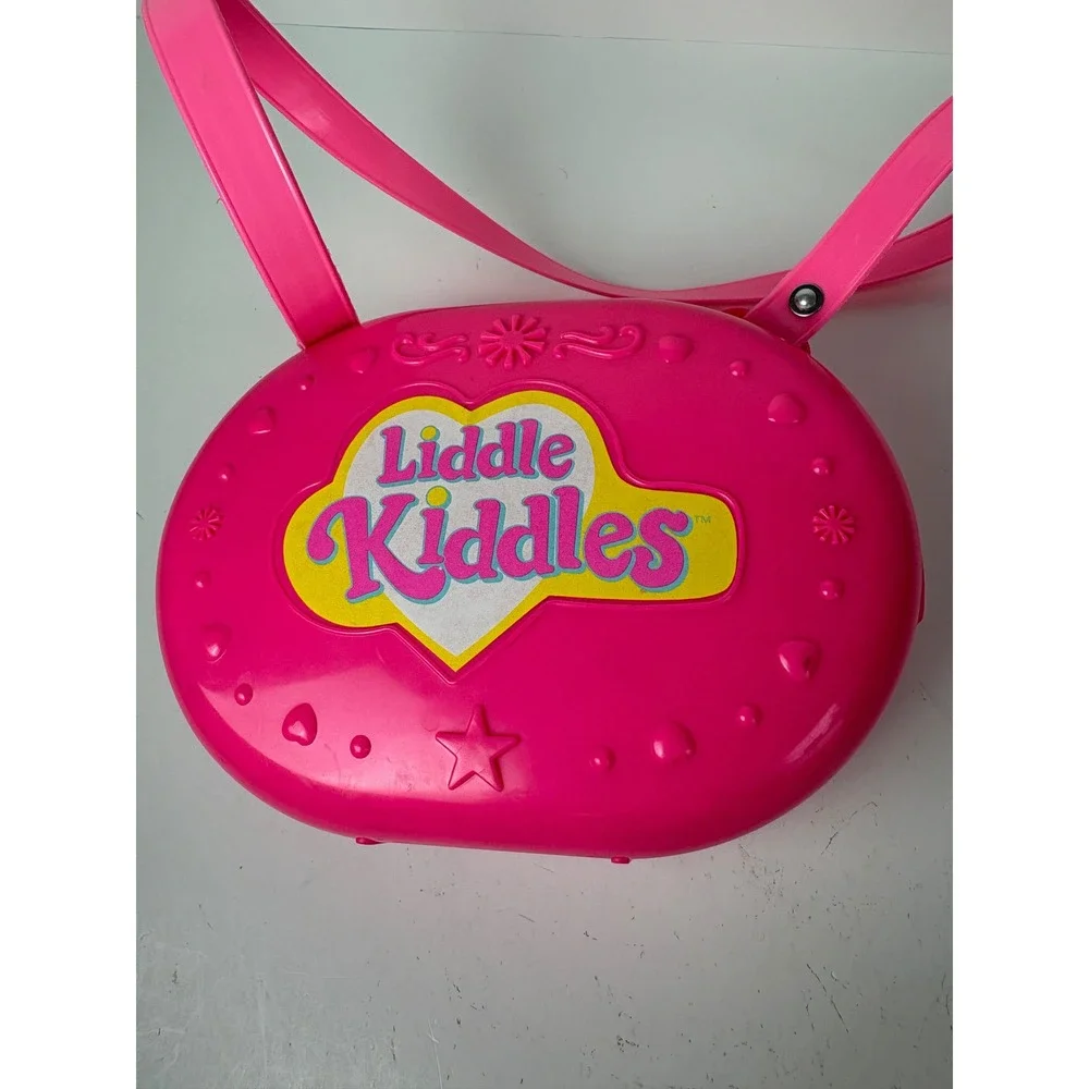 Vintage 1994 Tyco Liddle Kiddles Pink Plastic Carry Case Playset Backpack Toy